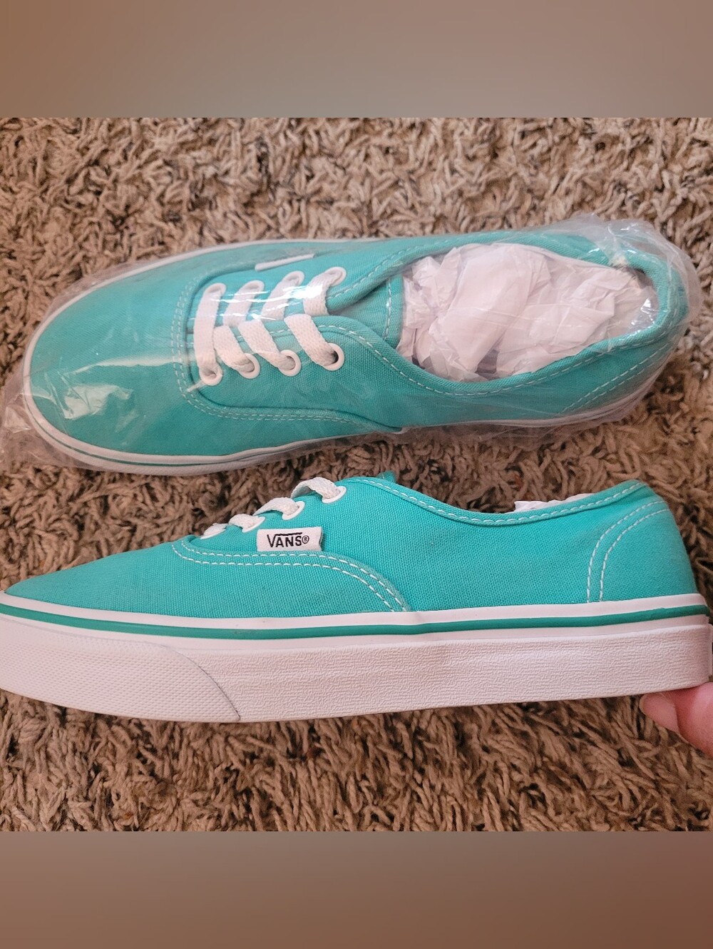 Kids Off the Wall Vans Turquoise Low-Top Sneakers LIKE-NEW, Worn 1x